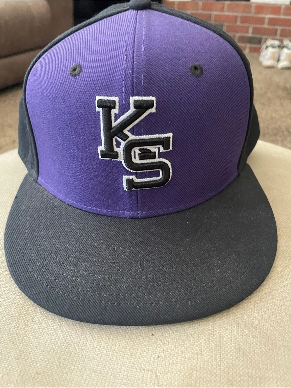 KS  Kstate Flat Brim Cap in Purple and Black